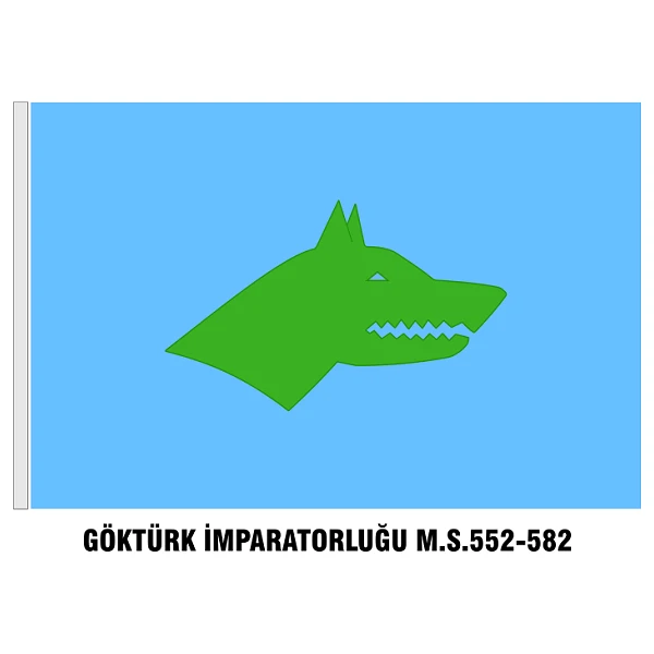 Göktürk İmparatorluğu Bayrağı - Sancağı - ORİJİNAL