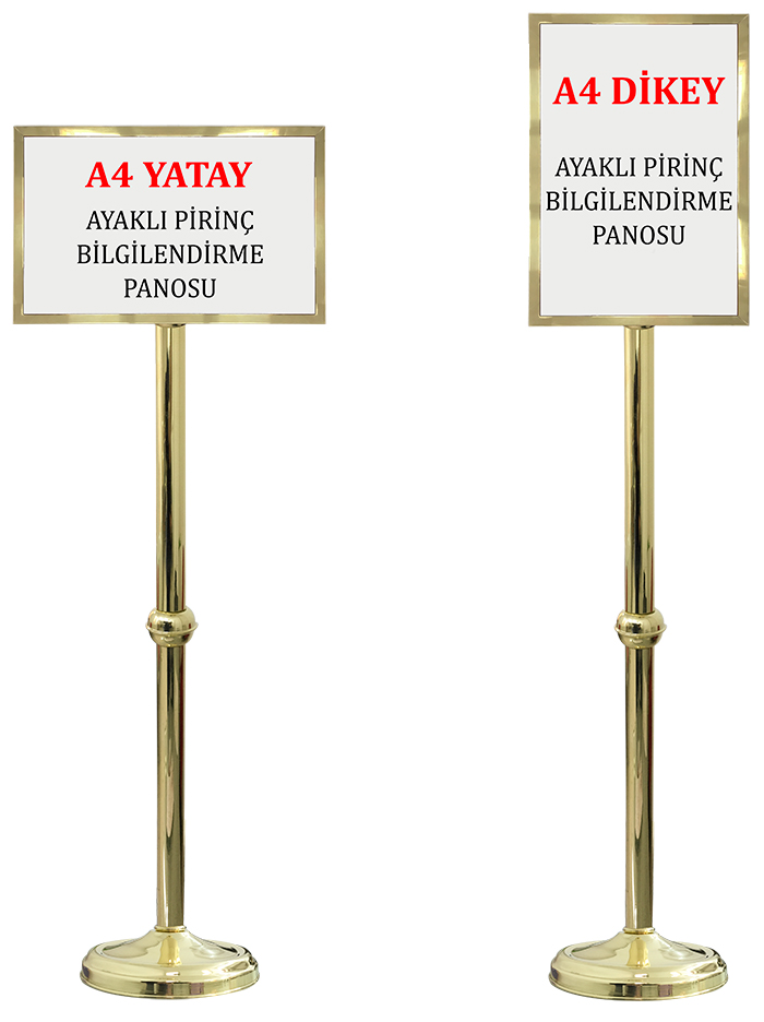 Pirinç Ayaklı Yönlendirme Panosu, Pirinç Bilgilendirme Panosu, Yönlendirme Oku