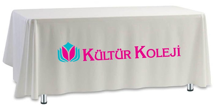 Logolu Baskılı Masa Örtüsü - Fuar İçin Baskılı Masa Örtüsü