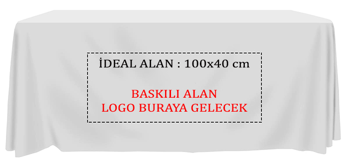 Logolu Baskılı Masa Örtüsü - Fuar İçin Baskılı Masa Örtüsü