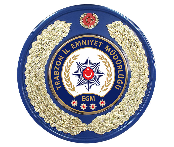 EGM Emniyet Müdürlüğü Metal Tören Çelengi