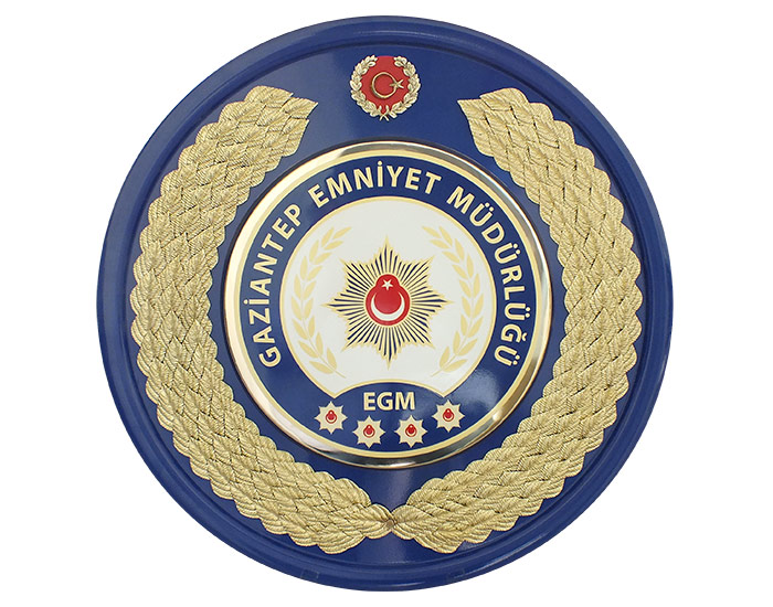 EGM Emniyet Müdürlüğü Metal Tören Çelengi