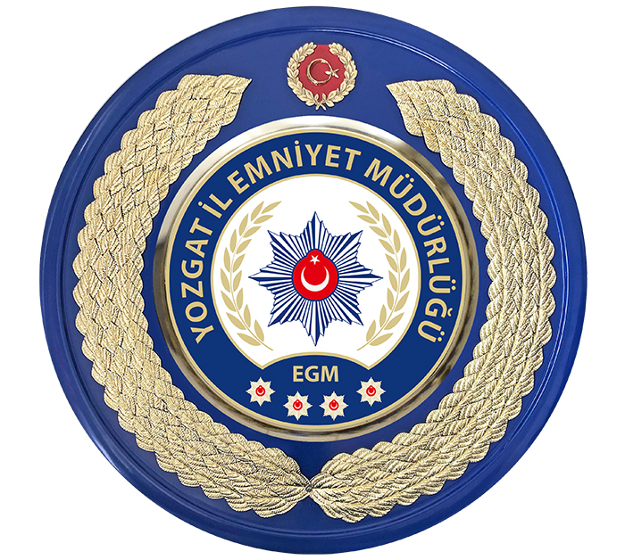 EGM Emniyet Müdürlüğü Metal Tören Çelengi