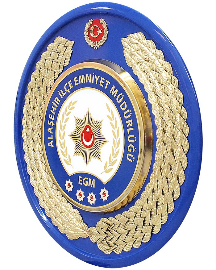 İlçe Emniyet Müdürlüğü Metal Tören Çelengi - Polis Çelengi