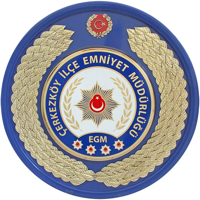 İlçe Emniyet Müdürlüğü Metal Tören Çelengi - Polis Çelengi