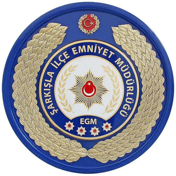 İlçe Emniyet Müdürlüğü Metal Tören Çelengi - Polis Çelengi