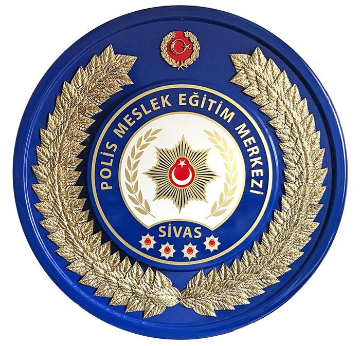 Polis Meslek Eğitim Merkezi Metal Tören Çelengi - POMEM