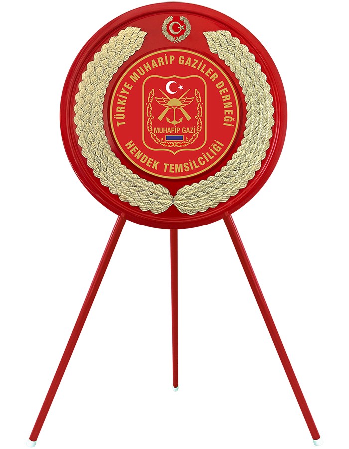 Türkiye Muharip Gaziler Derneği Çelengi - TÜMGAZİDER METAL ÇELENK