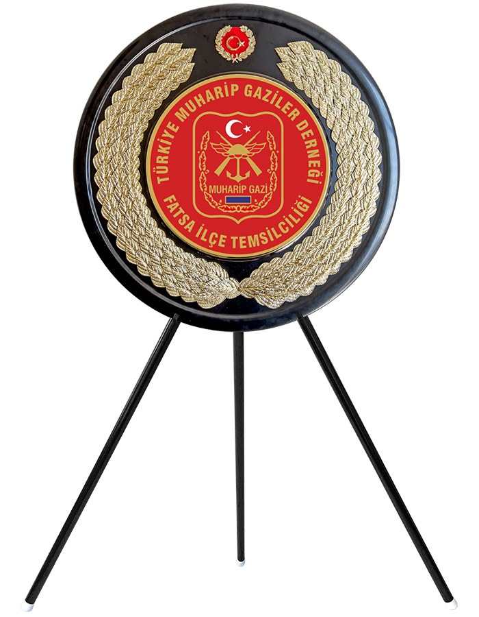 Türkiye Muharip Gaziler Derneği Çelengi - TÜMGAZİDER METAL ÇELENK