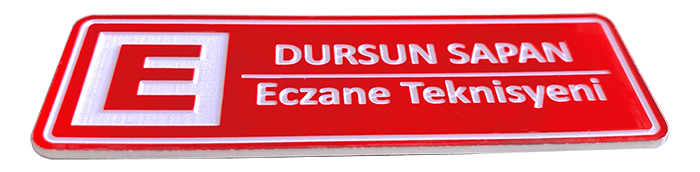 Eczane Yaka İsimliği - Eczacı Yaka İsimliği - Diş Hekimi Yaka İsimliği