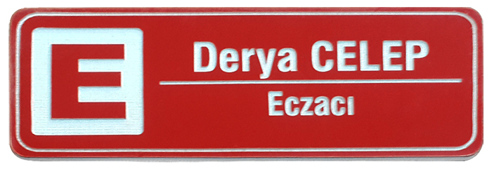 Eczane Yaka İsimliği - Eczacı Yaka İsimliği - Diş Hekimi Yaka İsimliği