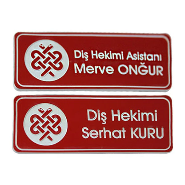 Eczane Yaka İsimliği - Eczacı Yaka İsimliği - Diş Hekimi Yaka İsimliği