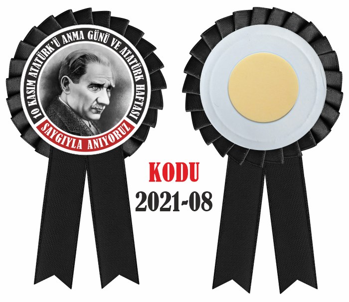 10 Kasım Saten Yaka Kokartı - YENİ ÇALIŞMALAR