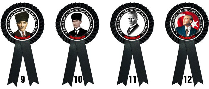 10 Kasım Saten Yaka Kokartı - YENİ ÇALIŞMALAR