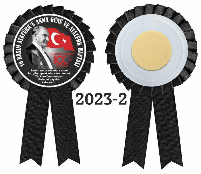 10 Kasım Saten Yaka Kokartı - YENİ ÇALIŞMALAR
