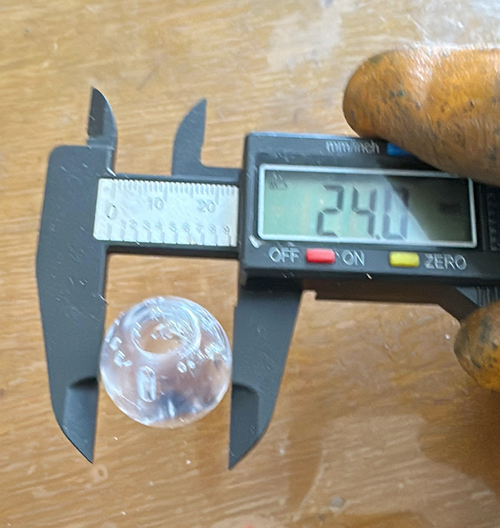 Şeffaf Bayrak Direği Boncuğu 2,4 cm - BDB4