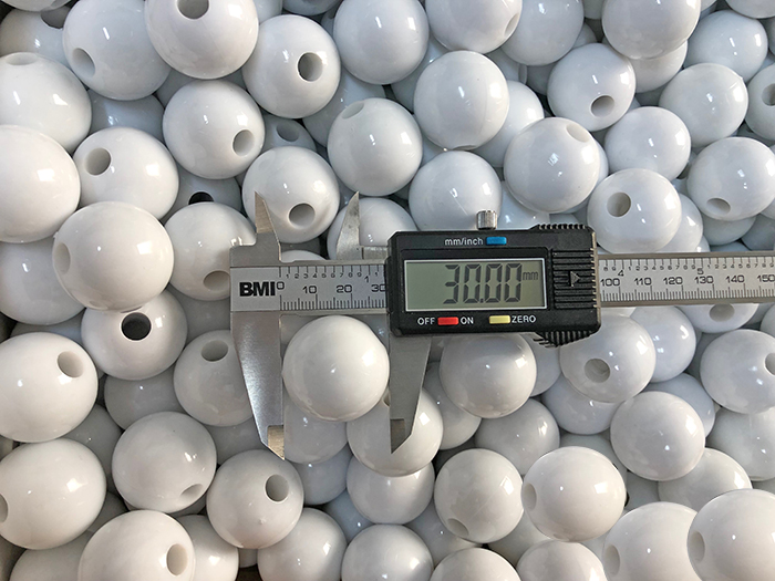30 mm Beyaz Bayrak Direği İçin Boncuk - BDB0030