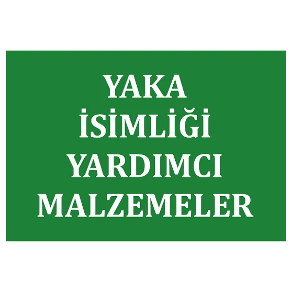 Yaka İsimliği Modelleri - Metal İsimlik - İsimlik Malzemeleri