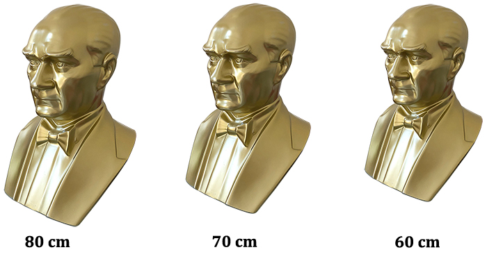 70 cm Fiberglass OKUL MODELİ Atatürk Büstü - 70FGOM2