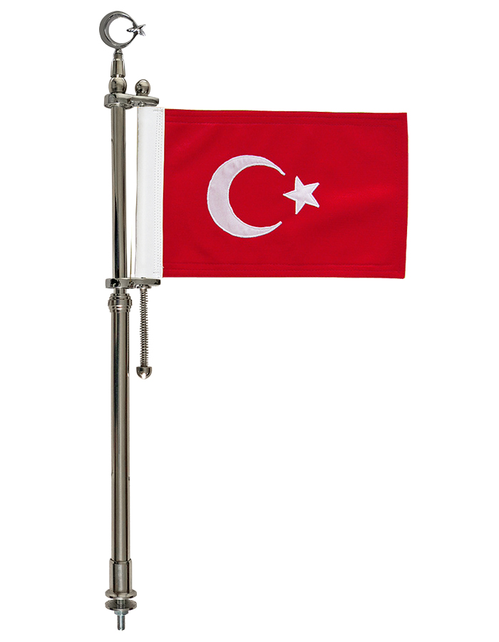 Askeri Makam Aracı Sonsuz Dönerli Otofors Bayrak Direği