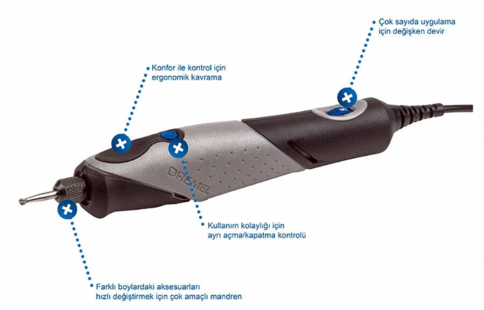DREMEL STYLO+2050-15 Mühür Kazıma Makinası 2050-10