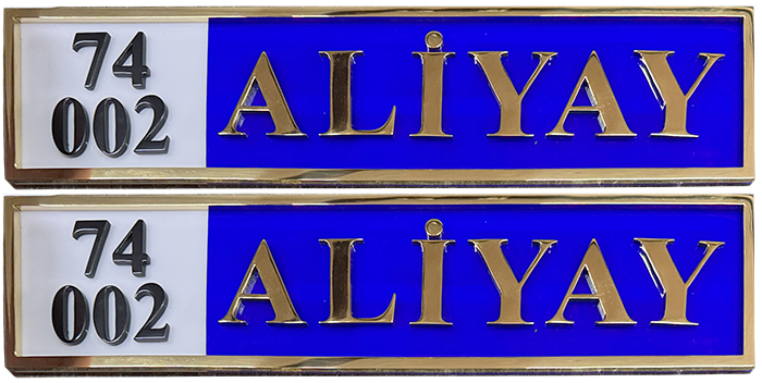 Özel Kurum Araç Plakası | Şahsi Makam Aracı Plakası | Mavi Plaka