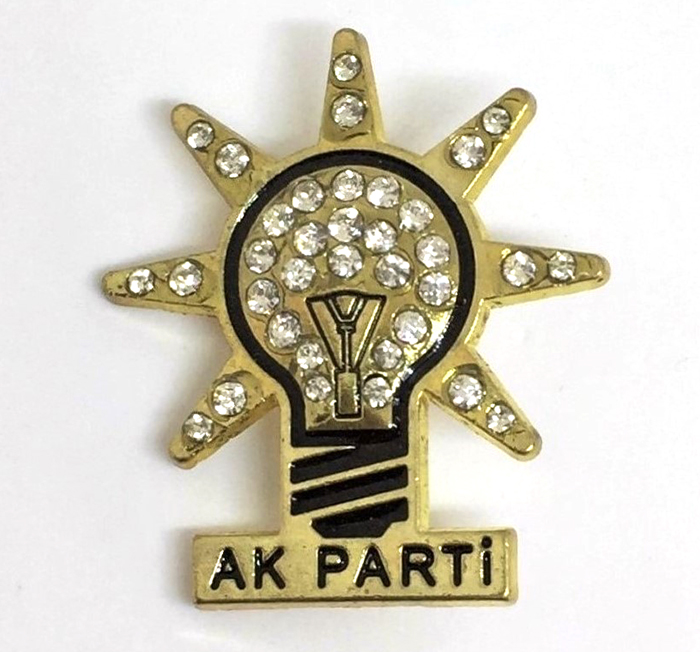 AKP AK PARTİ DÖKÜM YAKA ROZETİ - ÜRÜN KODU:AKP05