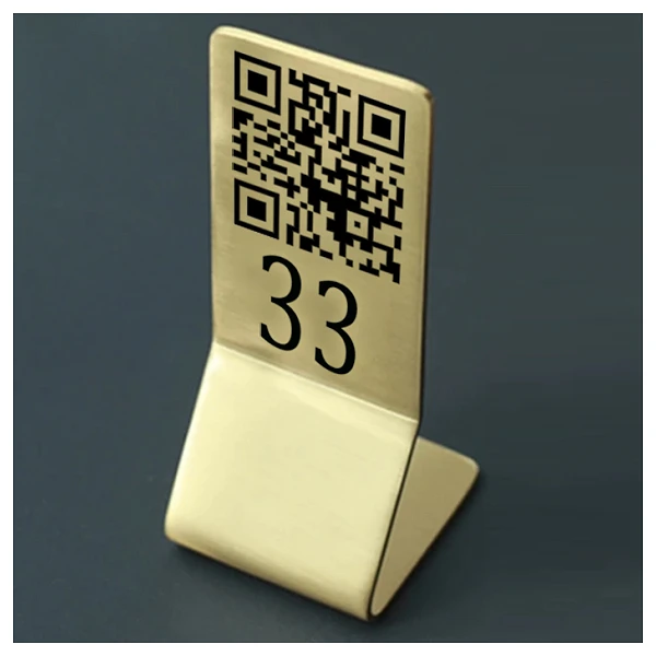 PMN6 Pirinç QR Kod ve Masa Numarası