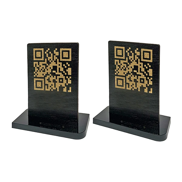 PMN9 Akrilik Pleksi Glass QR Kod ve Masa Numarası Menü