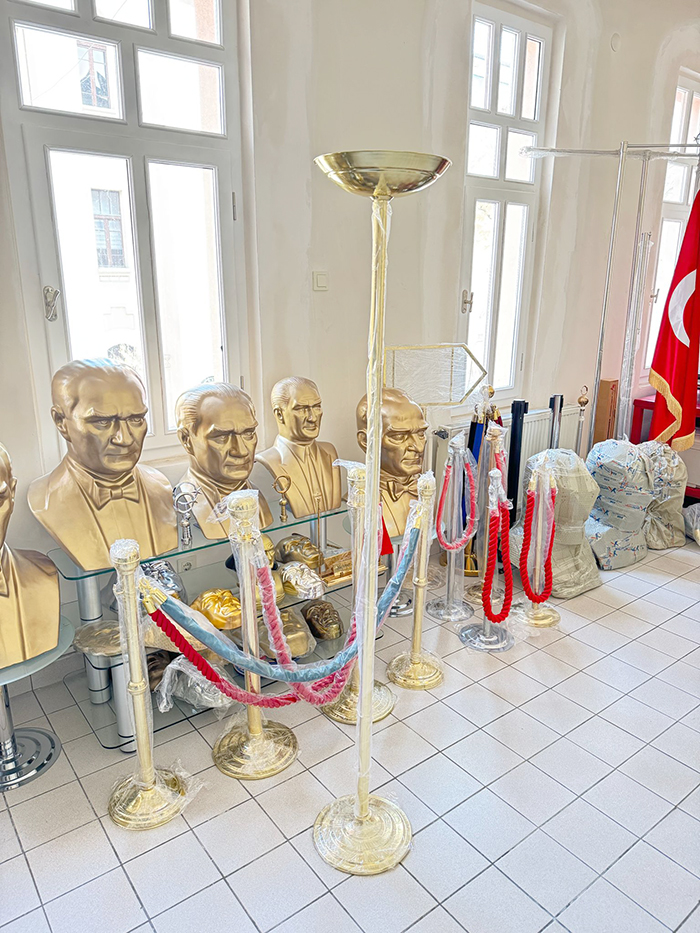 Pirinç Ayaklı Meşale - Metal Ayaklı Meşhale 180 cm APM1