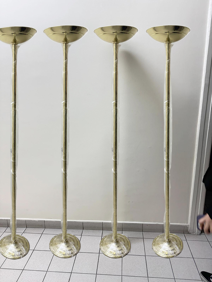 Pirinç Ayaklı Meşale - Metal Ayaklı Meşhale 180 cm APM1