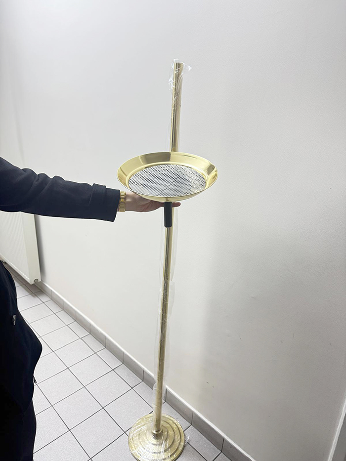 Pirinç Ayaklı Meşale - Metal Ayaklı Meşhale 180 cm APM1