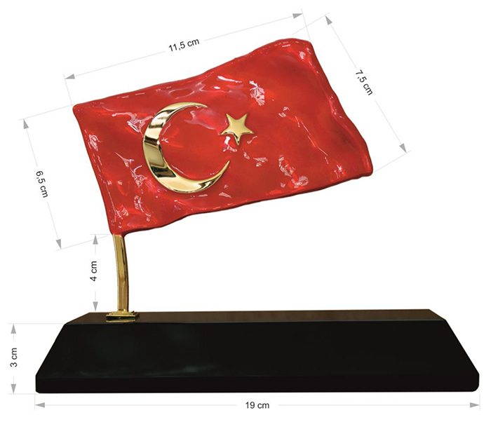 MVIP02 Dalgalanan Bayraklı Masa İsimliği