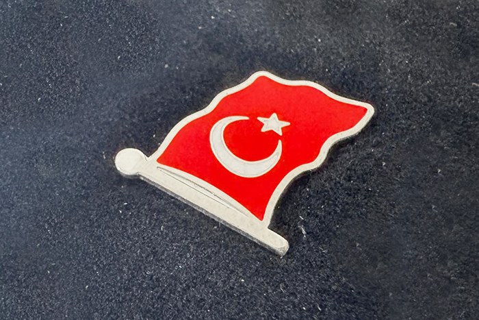 TBR50 Gümüş Özel İmalat Türk Bayrağı Yaka Rozeti