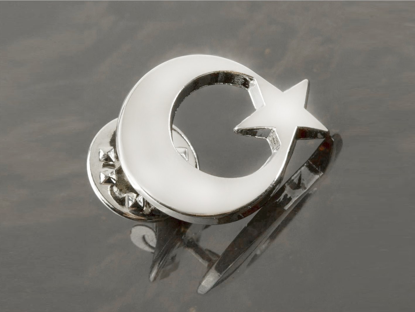 TBR51 Gümüş Türk Bayrağı Yaka Rozeti