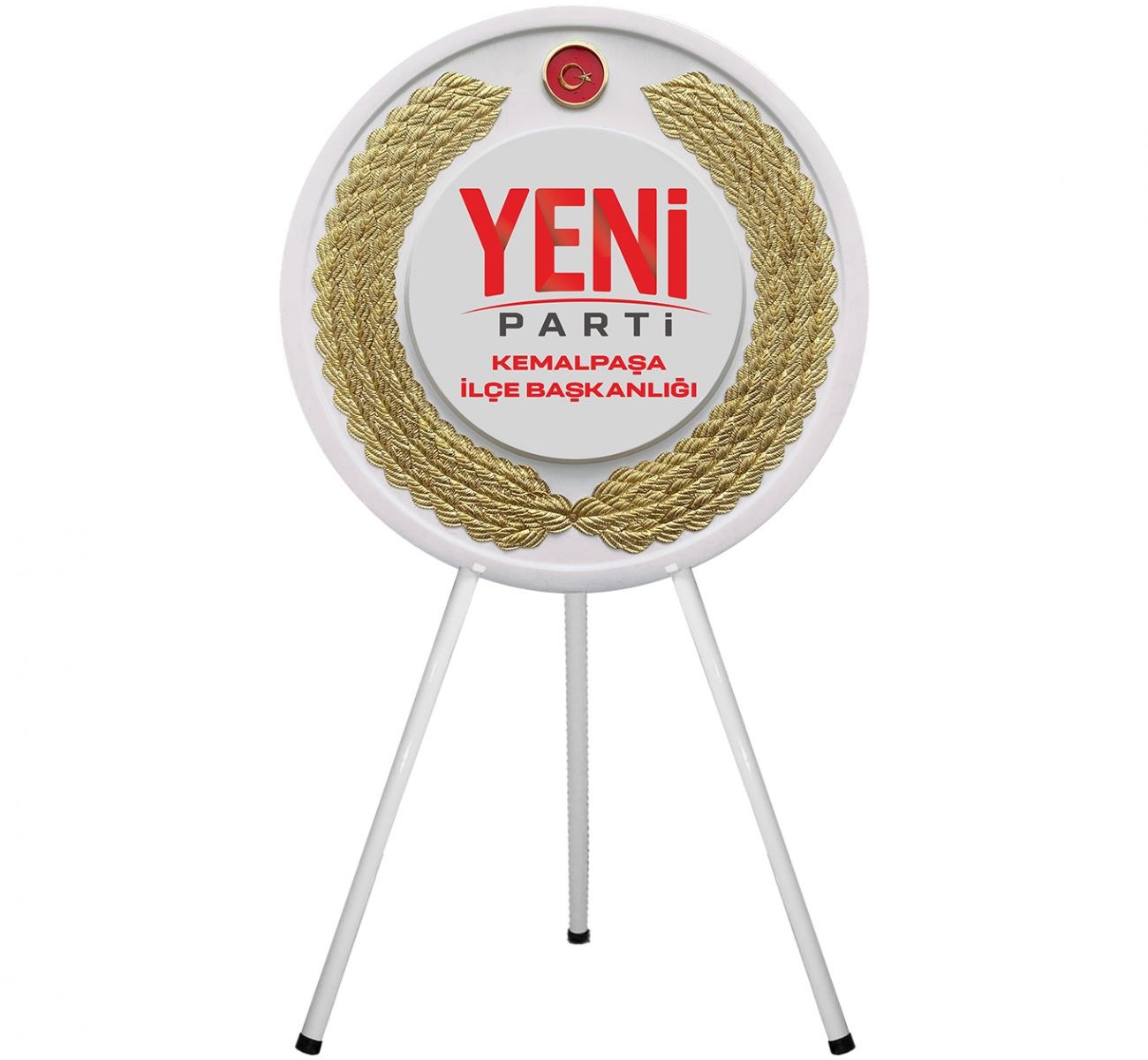 Yeni Parti Metal Tören Çelengi - Merasim Çelengi