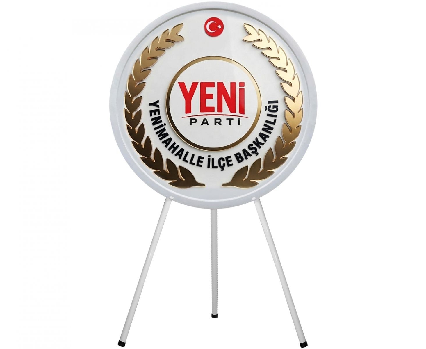 Yeni Parti Metal Tören Çelengi - Merasim Çelengi