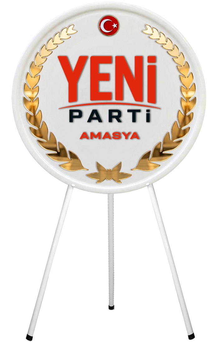 Yeni Parti Metal Tören Çelengi - Merasim Çelengi
