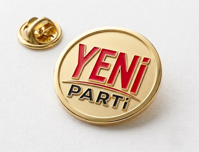 Yeni Parti Metal Yaka Rozeti - Yeni Parti Rozeti