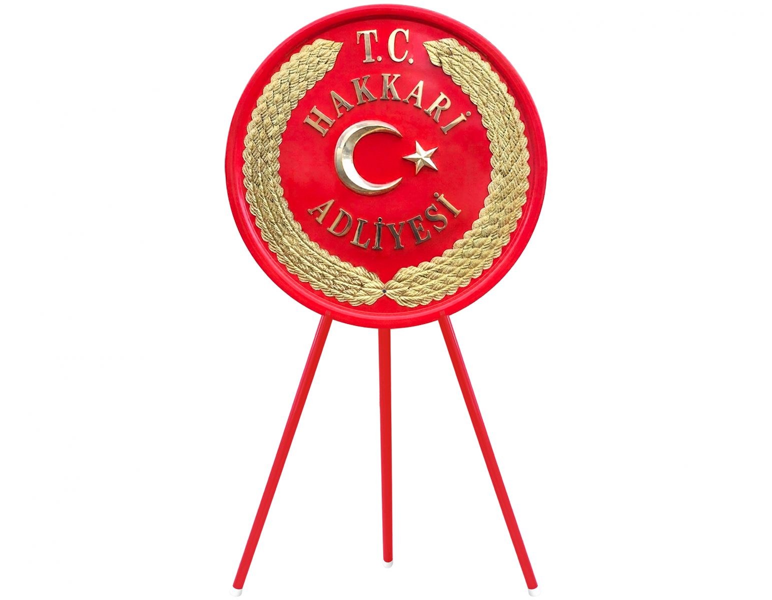 Adliye ve Baro Çelenkleri , Cumhuriyet Başsavcılığı, Bölge İdare Mahkemesi Metal Tören Çelengi