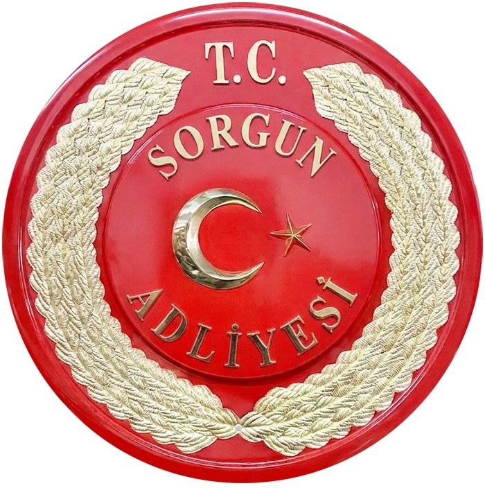 Adliye ve Baro Çelenkleri , Cumhuriyet Başsavcılığı, Bölge İdare Mahkemesi Metal Tören Çelengi