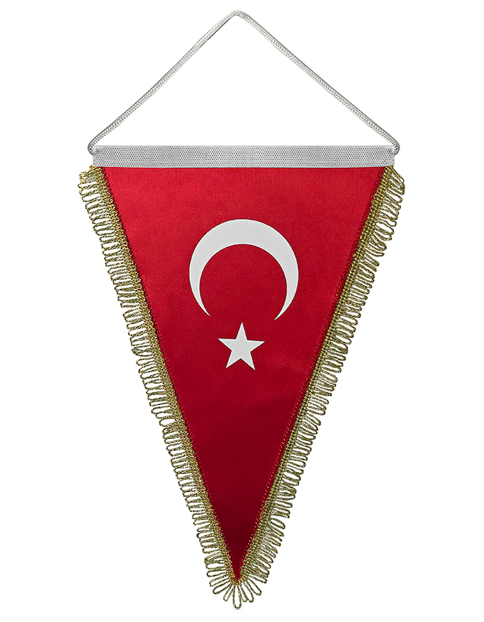 Üçgen Türk Bayrağı - Hatıra Türk Bayrakları - Seramoni Bayrağı