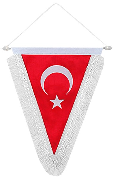 Üçgen Türk Bayrağı - Hatıra Türk Bayrakları - Seramoni Bayrağı
