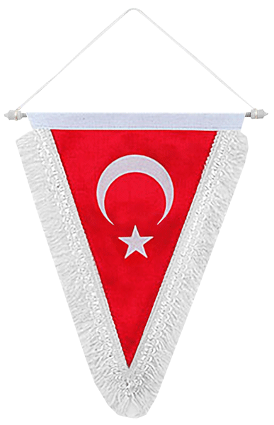 Üçgen Türk Bayrağı - Hatıra Türk Bayrakları - Seramoni Bayrağı