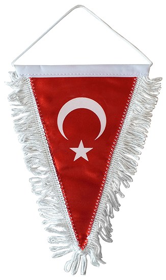 Üçgen Türk Bayrağı - Hatıra Türk Bayrakları - Seramoni Bayrağı