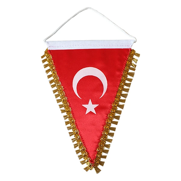 Üçgen Türk Bayrağı - Hatıra Türk Bayrakları - Seramoni Bayrağı