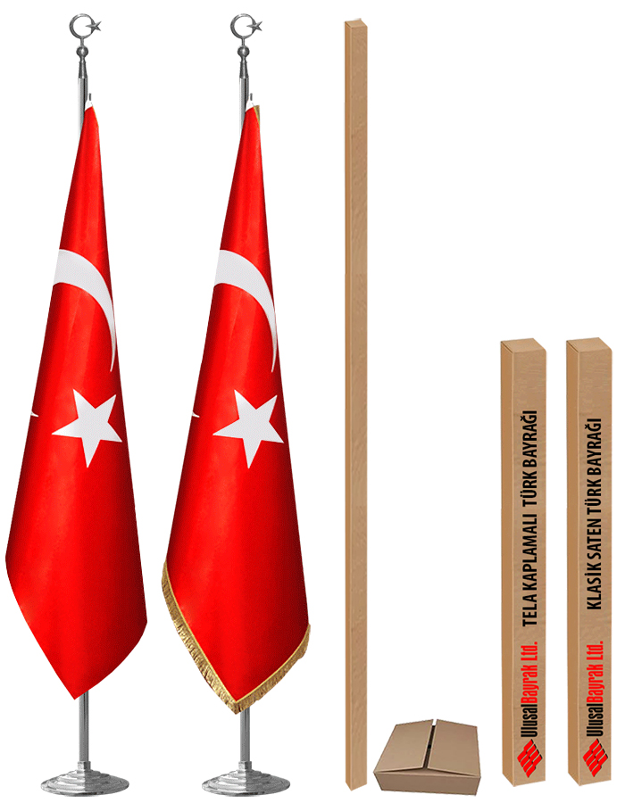 Telalı Saten Türk Bayrağı - TELALI BAYRAK - TÜRK BAYRAĞI