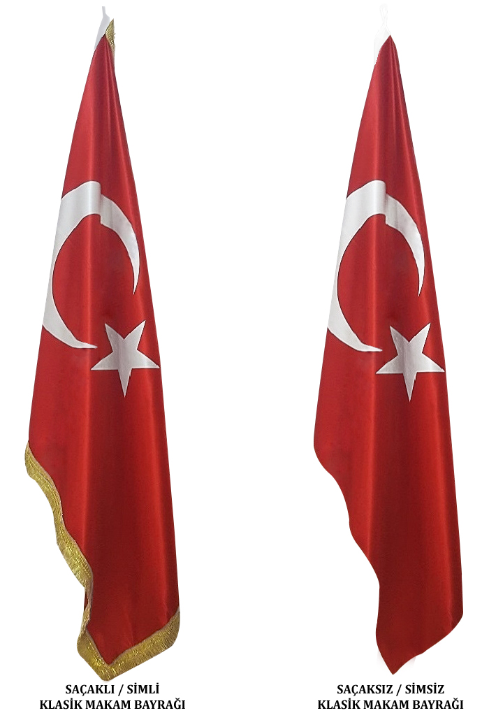 Klasik Saten Makam Türk Bayrağı - STANDART TÜRK BAYRAĞI