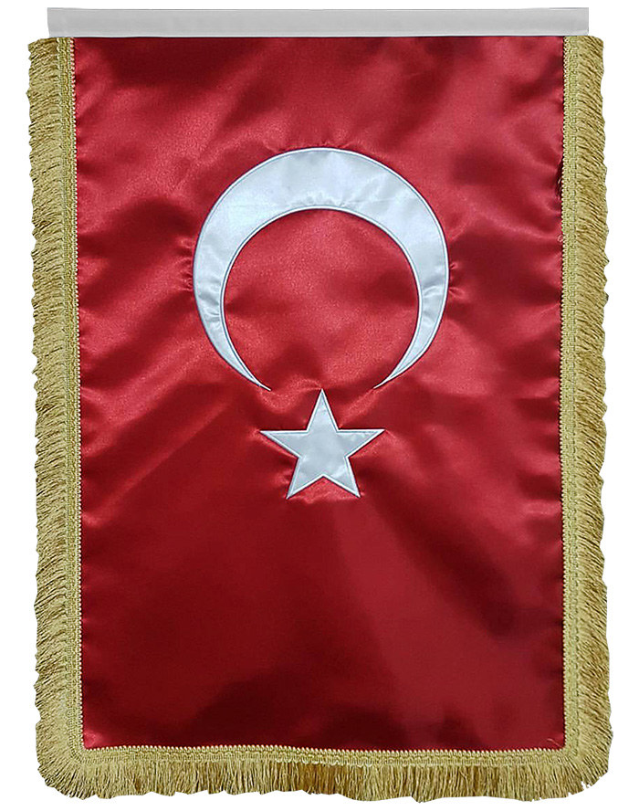 Klasik Saten Makam Türk Bayrağı - STANDART TÜRK BAYRAĞI