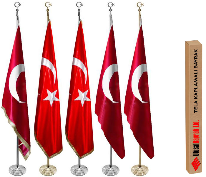 Klasik Saten Makam Türk Bayrağı - STANDART TÜRK BAYRAĞI